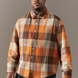 Manfinity Homme Men's Plus Size Plaid Long Sleeve Shirt