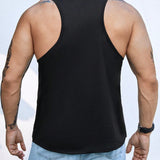 Manfinity Homme Top De Tanque De Talla Grande Para Hombres Con Patron De Herramienta En La Parte Posterior Y Estampado De Cruz