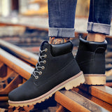 Nueva Moda De Primavera Y Otono, Botas Negras Con Cordones Para Hombres, Botas De Moto, Botas De Ruibarbo, Zapatos De Trabajo, Botas Chelsea Altas, Zapatos Para Hombres, Botas Planas, Botas Cortas, Botines, Zapatos De Moda