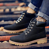 Nueva Moda De Primavera Y Otono, Botas Negras Con Cordones Para Hombres, Botas De Moto, Botas De Ruibarbo, Zapatos De Trabajo, Botas Chelsea Altas, Zapatos Para Hombres, Botas Planas, Botas Cortas, Botines, Zapatos De Moda