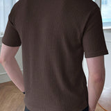 DAZY Camiseta De Punto Acanalado De Verano Para Hombre