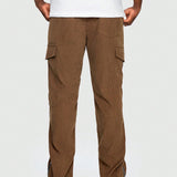 ROMWE Street Life Pantalones De Carga De Color Solido Para Hombres
