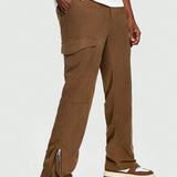 ROMWE Street Life Pantalones De Carga De Color Solido Para Hombres