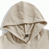 Manfinity EMRG Sudadera con capucha de punto Khaki para hombre con estilo