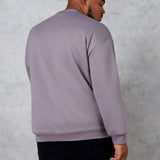 Manfinity LEGND Sudadera Holgada Con Cuello Redondo Informal De Punto De Talla Grande Para Hombre