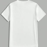 Manfinity Basics Camiseta Casual De Punto Para Hombre Con Cuello Redondo Y Mangas Cortas