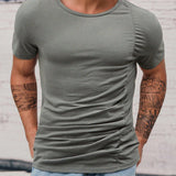 Manfinity Homme Camiseta Informal De Punto