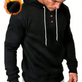 Manfinity Homme Sudadera Con Capucha De Forro Polar Para Hombre Con Cordon