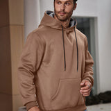 Manfinity Homme Sudadera Con Capucha Y Cordon Para Hombre De Talla Grande