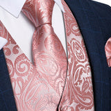 Chaleco De Traje De Punto Con Botones Y Estampado Jacquard De Cachemira Para Hombres, Ideal Para San Valentin