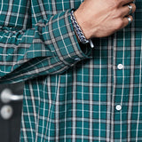 Manfinity Homme Men'S Plus Size Long Sleeve Plaid Shirt