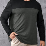 Manfinity Homme Camiseta De Hombre De Talla Grande Con Bloque De Color