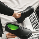 Zapatos De Trabajo Para Hombres De Color Solido Suave, Comodos Y Seguros
