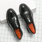 Mocasines Transpirables De Fondo Grueso De Estilo Britanico De Otono Para Hombre Con Correa De Hebilla Para Conducir/negocios/boda