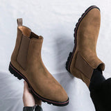 Botas Chelsea De Hombre Con Punta, De Cana Alta, De, Combinacion De Colores Clasicos, De Moda, Callejeras, Elegantes, Para Espectaculos, Fiestas, Zapatos Versatiles