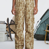 ROMWE Street Life Pantalones De Carga Con Cintura Con Cordon Y Estampado De Camuflaje Para Hombres