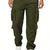 Manfinity Homme Pantalon Cargo De Talle Holgado Con Cintura Elastica Para Hombre