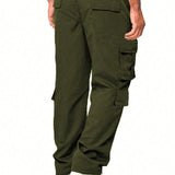 Manfinity Homme Pantalon Cargo De Talle Holgado Con Cintura Elastica Para Hombre