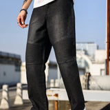 Manfinity Hypemode Jeans Rectos Con Bolsillos Diagonales De Moda Para Hombres