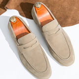 Llegada Nueva De Zapatos De Hombre Estilo Mocasin, Zapatos Versatiles Y Simples Con Punta Redonda Y Diseno De Resbalon, Piel Y Suela Suave Proporcionan Experiencia Comoda Y Es Ideal Para Fiestas Y Moda. Adecuado Para Todas Las Temporadas.