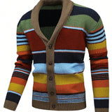 Manfinity Homme Cardigan Con Botones Para Hombre Con Bloques De Color