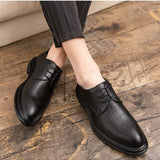 Zapatos para hombre de punta estrecha con cordones, suave de negocios para oficina, zapatos casuales para uso diario, zapatos formales elegantes y mocasines Penny sin cordones