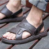 Sandalias De Playa De Plastico Pvc Resistente Al Deslizamiento Y El Desgaste Para Hombres, De Uso Dual, Talla Grande, Suela Gruesa Antideslizante, Transpirable, Zapatillas Casuales Para Banarse, Conducir Y Actividades Al Aire Libre