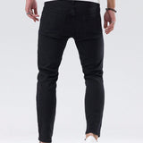 Manfinity Homme Jeans Rasgados De Corte Ajustado Para Hombres