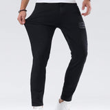 Manfinity Homme Jeans Rasgados De Corte Ajustado Para Hombres