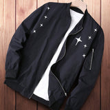 EMRG Chaqueta Casual De Hombre Etragrande Con Estampado De Estrellas