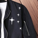 EMRG Chaqueta Casual De Hombre Etragrande Con Estampado De Estrellas