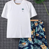 Camiseta De Manga Corta Con Cuello Redondo Para Hombre + Pantalones Cortos Informales, Conjuntos A Juego Para La Familia (se Venden En 5 Piezas Por Separado)