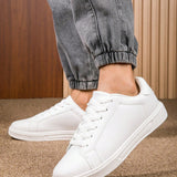 Zapatos Atleticos Blancos Casuales Versatiles De Primavera Para Hombres, Ultimas Tendencias De Sneakers