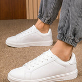 Zapatos Atleticos Blancos Casuales Versatiles De Primavera Para Hombres, Ultimas Tendencias De Sneakers