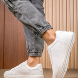 Zapatos Atleticos Blancos Casuales Versatiles De Primavera Para Hombres, Ultimas Tendencias De Sneakers