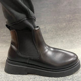 Botas de hombres clasico chelsea motocicleta