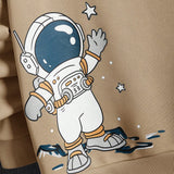 Manfinity Hypemode Sudadera De Cuello Redondo Con Estampado Grafico De Astronauta Tejida Para Hombres