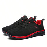 Zapatos Atleticos Tejidos Suaves Y Comodos Para Hombres Para Correr, Gimnasio, Fitness, Caminar Casualmente, Resistente Al Deslizamiento, Transpirable Y Duradero