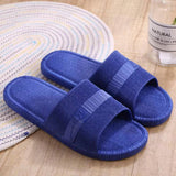 Zapatillas De Casa Azules Comodas Con Suela Suave Para Hombres, Antideslizantes, Ideales Para Usar En Interiores, En Hoteles Y En La Ducha