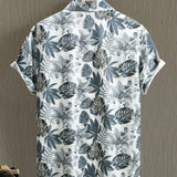 Manfinity RSRT Camisa De Manga Corta Con Estampado Floral Para Hombres