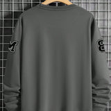 Manfinity Sporsity Sudadera De Hombre De Cuello Redondo Y Manga Larga