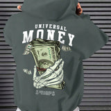 Manfinity Hoodie Con Estampado De Calaveras Y Letra Para Hombres