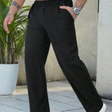 Manfinity Homme Pantalones Para Hombre Con Bolsillos Inclinados En Color Solido