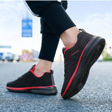 Zapatos Atleticos Tejidos Suaves Y Comodos Para Hombres Para Correr, Gimnasio, Fitness, Caminar Casualmente, Resistente Al Deslizamiento, Transpirable Y Duradero