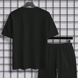 Manfinity LEGND Camiseta Y Shorts Con Estampado De Arana Para Hombres