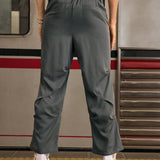 Manfinity EMRG Pantalones Casuales De Tejido Plisado Para Hombre