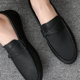 Mocasines Para Hombre Transpirable Y Comodo Para Trabajo/negocios/casual, Color Negro