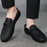 Mocasines Para Hombre Transpirable Y Comodo Para Trabajo/negocios/casual, Color Negro