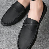 Mocasines Para Hombre Transpirable Y Comodo Para Trabajo/negocios/casual, Color Negro