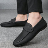 Mocasines Para Hombre Transpirable Y Comodo Para Trabajo/negocios/casual, Color Negro